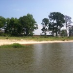 Shoreline of the last phase of riverfront lots