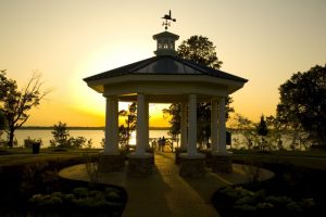 River Park Gazebo at Sunset