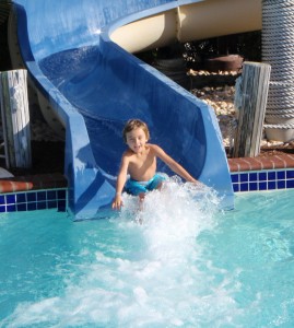 Polar Plunge Child on slide
