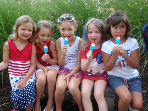 girls with ice pops