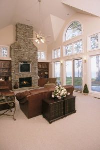 interior brick fireplace