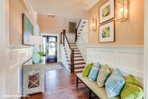 Detailed trim and mission style wainscoting