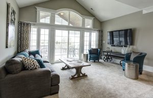 Media Room with Lake View