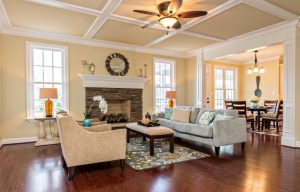 Coffered ceiling Family Room