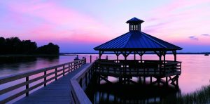 Gazebo At Sunset