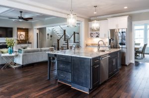 Open plan kitchen and great room