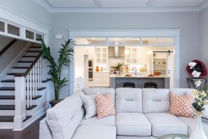Family Room opening into kitchen